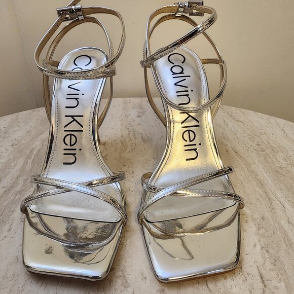 Calvin Klein Collection Shoes - Calvin Klein Womens Tegin Str Silver 7.5M - A006